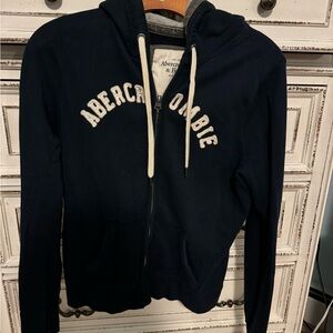 Vintage Abercrombie & Fitch large navy blue zipup